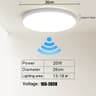 LED Radar Motion Sensor Ceiling Light Intelligent Sensing Panel Lamp For Hallway Aisle  Stairs 6