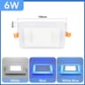 Modern DualColor LED Ceiling Downlight Blue  White Panel Spotlight For Home Decor Living Room  Bath 8