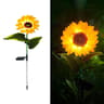 SunGlow Solar Sunflower Lights  Waterproof Outdoor Landscape Stakes For Garden Lawn  Pathway Decor 2