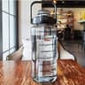 HydraTrack 2L Sports Water Bottle  TimeMarked Straw Bottle For Fitness Gym  Outdoor Hydration 0