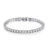 Elegant Sterling Silver Tennis Bracelet With Zirconia Accents 6