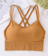 Push Up Sports Bra With Cross Back Strap For Womens Yoga And Fitness 5