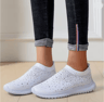 Womens Crystal Mesh Slip On Walking Sneakers For Outdoor And Everyday Comfort 7