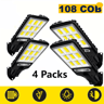 SolarSense 4 Pack Waterproof LED Outdoor Motion Sensor Light 4