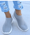 Womens Slip On Breathable White Casual Sneakers Comfort Lightweight Vulcanized Shoes 5