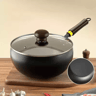 Big Belly Cast Iron Deep Pan With Lid Uncoated Iron Pan 4