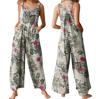 LeafEase Womens Cotton Linen Jumpsuit With Pockets 0