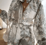 Summer Getaway High Waist Print Shorts Set Womens Lantern Sleeve Top And Casual Vacation Outfit 2