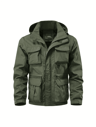 Mens Waterproof Hooded Jacket With Detachable Sleeves Multi Pocket Outdoor Windproof Coat 0