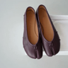 Soft Leather Tabi Flats Split Toe Ballet Shoes For Women 0