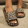 Leopard Print Women Slippers Thick Sole Indoor Outdoor Slides Beach Sandals 1