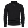 Mens High Collar Knitted Cardigan Zipper Sweater For Autumn And Winter 1