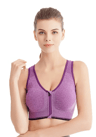 Womens Front Zipper Sports Bra Shockproof Fitness Top 6