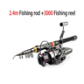 AeroCast Carbon Fiber Telescopic Fishing Rod And Reel Combo 7