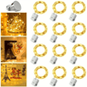 TwinkleTrail 10Pack Waterproof Mini Copper Fairy Lights Battery Powered 3 Speed Modes 3