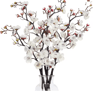 Silk Plum Blossom Artificial Flower Branch 6