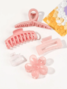 FlexiHold Mixed Shape Strong Grip Hair Claw Clips Set 3