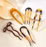 TerraShell U Shaped Tortoiseshell Hair Fork For Women  Girls 12
