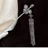 InkBloom Neo Chinese Flower Tassel Hair Stick For Women 10