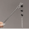 InkBloom Neo Chinese Flower Tassel Hair Stick For Women 11