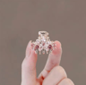 Mini Rhinestone Flower Hair Claw For Elegant Styling 3
