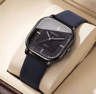 Square Minimalist Leather Strap Quartz Watch For Men 4