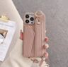 Leather Crossbody Wallet Phone Case With Ring Holder And Lanyard For IPhone 9