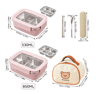 WORTHBUY Stainless Steel Bento Lunch Box Divided Sealed Food Container 16