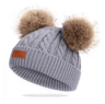 PomPom Cozy Kids Knit Beanie Double Wool Hat For Boys And Girls 6