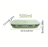 Collapsible Silicone Food Storage Container Stackable Lunch Box Set 6