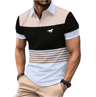 Mens Logo Print Casual Polo Shirt Short Sleeve Summer Style 4
