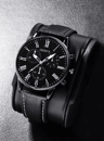 Couple Leather Quartz Watch Set Simple Casual Dial 7