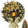Festive wreath for Christmas entryway decor