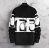 Luxe Patchwork Cashmere Sweater Mens Thick Warm Pullover 4