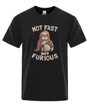 Not Fast Not Furious Sloth Oversized Cotton Streetwear T Shirt 4