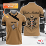 Mens Barber Polo Shirt Short Sleeve Professional Uniform Top 6