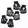 GlowSkull Halloween Skeleton Half Finger Gloves 3