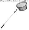 Telescopic Fishing Net Aluminum Alloy Folding Landing Net With Rubber Handle 16