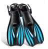 Adjustable Short Swimming Fins Open Heel Snorkeling And Dive Training Flippers 4