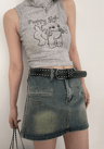 Womens Black Rivet Jeans Belt Fashion Personality Style 3