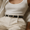 Womens PU Leather Fashion Belt With Alloy Needle Buckle Casual Waistband 5