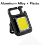 Mini LED Flashlight Keychain USB Rechargeable COB Camping Work Light 4