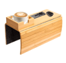 BambooGrip Couch Cup Holder Sofa Armrest Tray Anti Slip Foldable Organizer 11