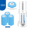 CleanSnap Disposable Toilet Brush Kit Long Handle Wall Mounted Cleaning Set 9