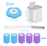 CleanSnap Disposable Toilet Brush Kit Long Handle Wall Mounted Cleaning Set 6