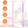 CleanSip Silicone Straw Cleaning Brushes Long Handle Deep Cleaning Set 4