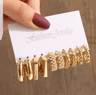 Aurora Vintage Gold Pearl Dangle Earrings Geometric Statement Jewelry 13