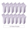 ColorStep Cotton Ankle Socks Breathable Everyday Socks 12 Pairs 18