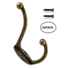 Retro Copper Dual Coat Hooks Wall Mounted Heavy Duty Rack 5 Pack 6