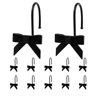 Decorative Bow Shower Curtain Hooks Pretty Bathroom Curtain Rings 12 Pack 5